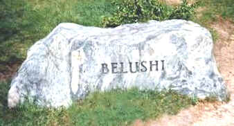 The marker on belushi's grave at Abel's Hill Cemetery, Martha's Vineyard, Massachusetts. The marker on belushi's grave at Abel's Hill Cemetery, Martha's Vineyard, Massachusetts.