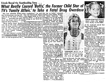 Anissa Jones - National Enquirer Article Anissa Jones - National Enquirer Article