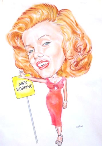 Marilyn Monroe caricature Marilyn Monroe caricature
